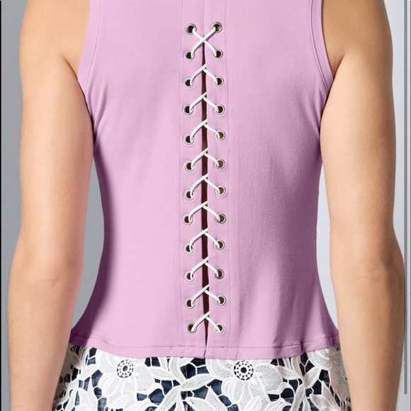 Back Lace Up Top - Picture 3 of 4